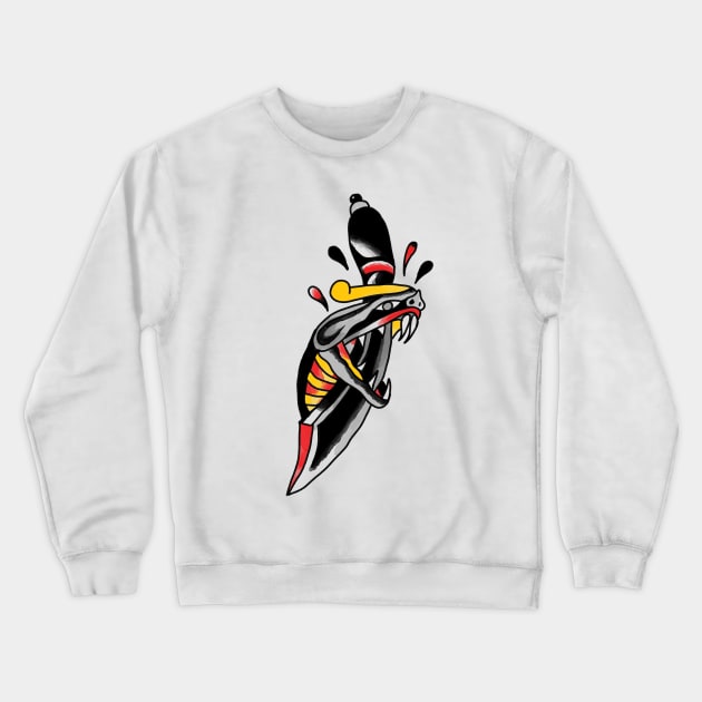 Snake Tattoo Crewneck Sweatshirt by pirsicivan